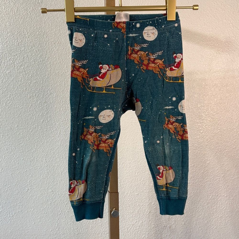 Hanna Andersson- Santa sleigh ride Christmas pj pants- 2T